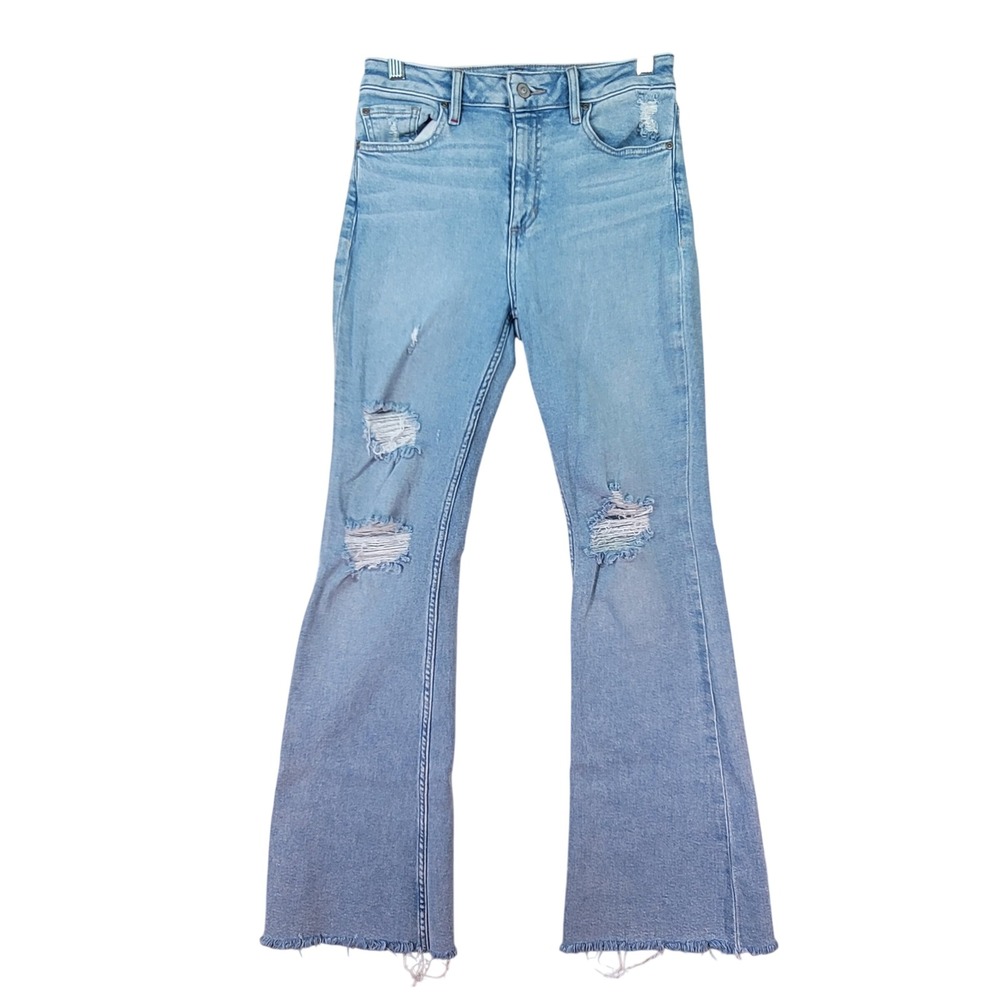 Idyllwind Flare Jeans Womens 26x29.5 (Tag Size 6) Blue Distressed Raw Hem